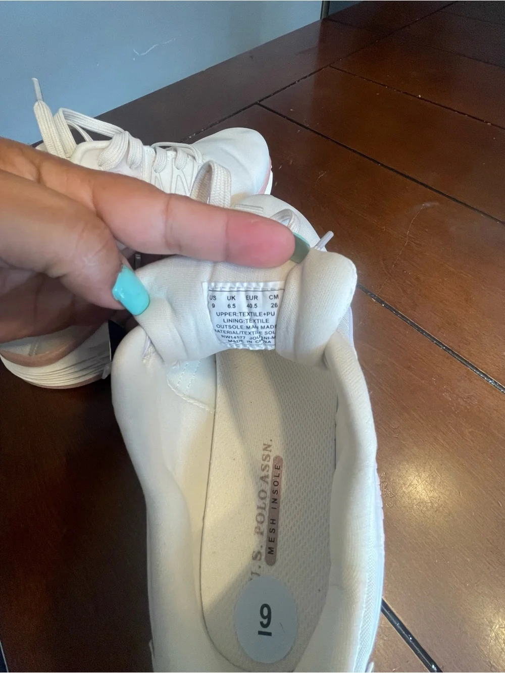 U.S. Polo Assn. Women's Cream Sneakers with Pink Accent
